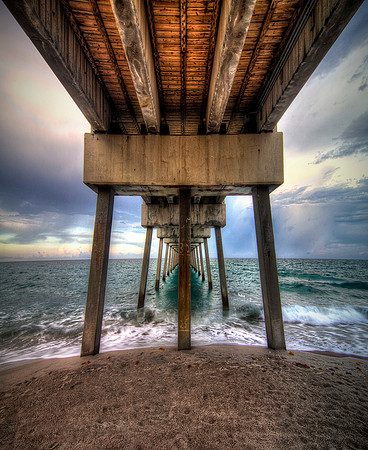 Under the Pier ( vertical crop) Juno beach Fl