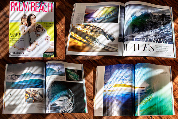 March 2019 edition of Palm Beach Illustrated magazine feature on my wave images.