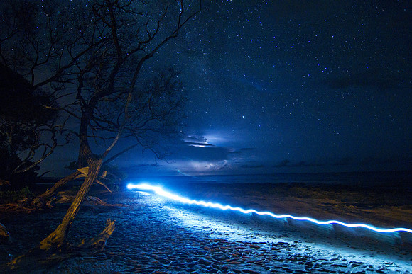Perfect light at night in Playa Negra Costa Rica!