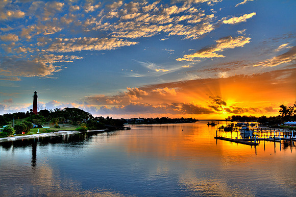 Jupiter inlet and lighthouse sunrise 2.4.14