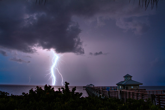 Natures power at the Juno Beach Pier 6.23.2014